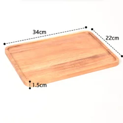 Дерев’яний піднос / тарілка з дерева акації, 34 х 22 х 1,5 см