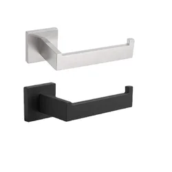 Настінний тримач для туалетного паперу з нержавіючої сталі короткий (L-подібний, квадратна основа)