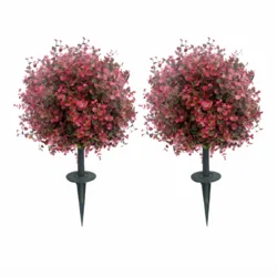Декоративне штучне дерево з рожевими квітами для саду, 2 шт