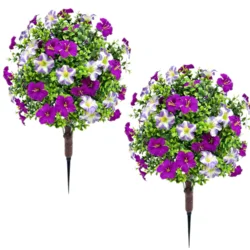 Декоративне садове дерево з квітами (штучна топіарна куля)