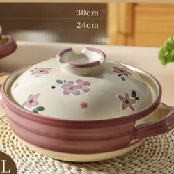 Керамічна каструля для запікання Vintage Violet з кришкою 2,5 л