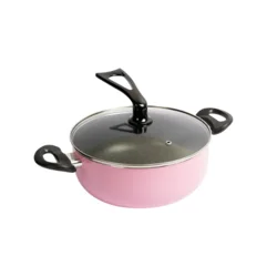 Сковорода-каструля з антипригарним покриттям та кришкою (медичний камінь)