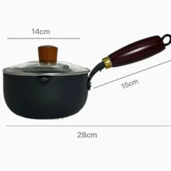 Маленька каструля для розігріву та розливу олії, з кришкою