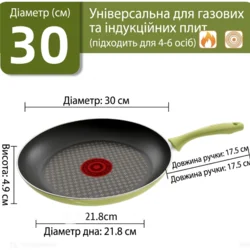 Сковорода SUPOR Fiery Red Dot з антипригарним покриттям 30 см