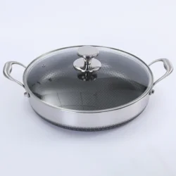 Каструля з нержавіючої сталі 316 з кришкою та сотовою структурою 34 см