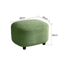 М’який пуф на ніжках 40×30×25 см, тканинний, сучасний табурет для вітальні
