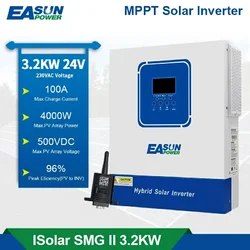 Сонячний гібридний інвертор EASUN POWER 3.2kW 24V MPPT WiFi (ISolar-SMG-II-3.2KW-24V)
