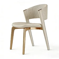 Стілець кухонний м’який зі шкірозамінника, нержавіюча сталь