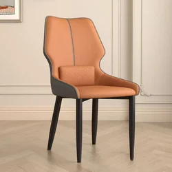 Стілець м’який з високою спинкою та підлокітниками, екошкіра