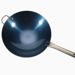 Чавунна сковорода-вок традиційна 38 см, з довгою ручкою