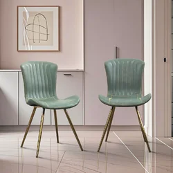 Стілець обідній дизайнерський Velvet Gold, м’який, екошкіра, золоті металеві ніжки, сучасний стиль