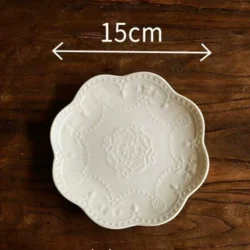 Керамічна десертна тарілка в ретро-стилі 15 см