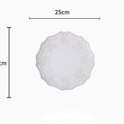 Керамічна десертна тарілка в ретро-стилі 25 см