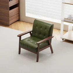 Крісло для вітальні, дерево, екошкіра, з підлокітниками, сучасний стиль