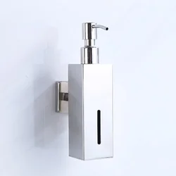 Настінний дозатор для мила, нержавіюча сталь, 200 мл