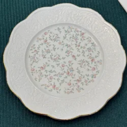 Керамічна тарілка для торта у французькому ретро-стилі з квітковим візерунком