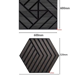 Акустична 3D панель 60×60 см (ПВХ / шпон)