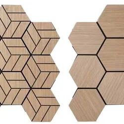 Акустичні 3D панелі (гексагон) 680×820 мм (ПВХ / шпон)