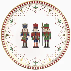 Керамічна тарілка з кістяного фарфору, преміум серія з декоративним принтом 30 см