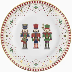 Керамічна тарілка з кістяного фарфору, преміум серія з декоративним принтом 20 см