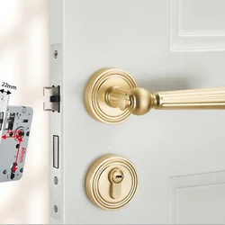 Ручка дверна з замком A7-009 (тип A/B/C/D, алюмінієвий сплав, французький стиль, з ключем)