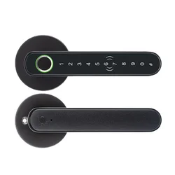 Розумний дверний замок з відбитком пальця та кодом, смарт ручка для міжкімнатних дверей