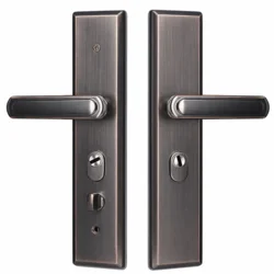 Дверна ручка з замком ROOK 9009, античний сіро-червоний, нержавіюча сталь 304