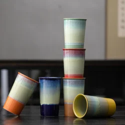 Керамічна кружка з ефектом пічної глазурі (градієнт) — велика місткість 380 мл