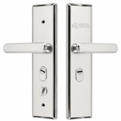 Дверна ручка з замком YUEMA YD10208S, дзеркальне покриття, нержавіюча сталь