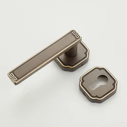 Дверний замок у французькому стилі, латунь, модель 1004, колір кавовий