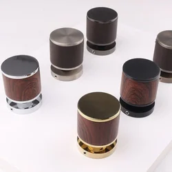 Прихована дверна ручка з натуральної шкіри / текстурою дерева (циліндрична, 55×70 мм)