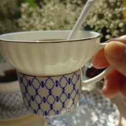 Кавова керамічна чашка з блюдцем 150 мл