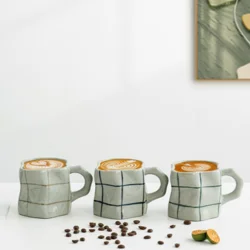 Керамічна кружка ручної роботи у японському стилі (320 мл)