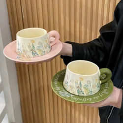 Керамічна чашка з блюдцем «Дзвіночок»