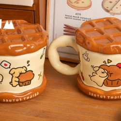 Керамічна чашка з кришкою «Милий щенок» (подарунковий набір)