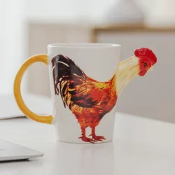 Керамічна чашка з 3D-дизайном тварин