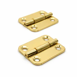 Міні петля 24×20 мм металева (золота), для меблів, коробок, скриньок