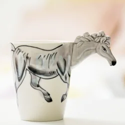 Креативна керамічна чашка з 3D фігурками тварин