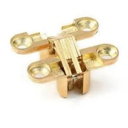 Приховані петлі міні позолочені 40 мм (5 шт), цинковий сплав, невидимі меблеві