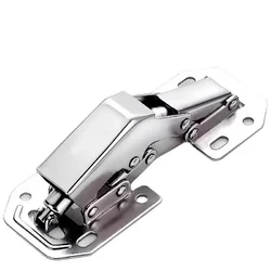 Петля для шафи без свердління з доводчиком (гідравлічна), нержавіюча сталь, універсальна