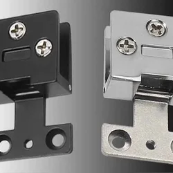 Петля для скляних дверцят квадратна з цинкового сплаву, 35×30 мм, для скла 3–8 мм