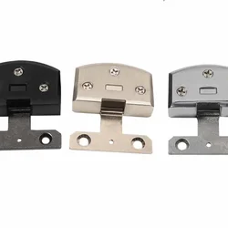 Маленька напівкругла петля для скляних дверцят з цинкового сплаву, 47×28 мм, для скла 3–7 мм