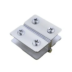 Двостороння петля для скляних дверцят з нержавіючої сталі, мала, 43×40 мм