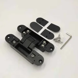 Прихована 3D регульована дверна петля Dingfule DFL-L030A (чорна, 60 кг)