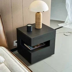 Приліжкова тумбочка з шухлядою та відкритою полицею 45×40×45 см