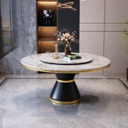 Обідній круглий стіл у стилі італійського мінімалізму 120 см (без стільців)