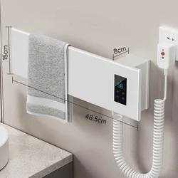 Однопанельна електрична сушарка для рушників з дисплеєм та таймером, 50W, настінна (лівий / правий вихід кабелю)