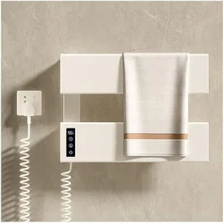 Двопанельна електрична сушарка для рушників з дисплеєм та таймером, 100W, настінна (лівий / правий вихід кабелю)