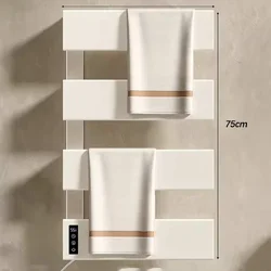 Чотирьохпанельна електрична сушарка для рушників з дисплеєм та таймером, 200W, настінна (лівий / правий вихід кабелю)