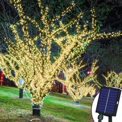Сонячна LED гірлянда для вулиці 102 м, 1000 LED, 8 режимів, IP55 +пульт+розетка